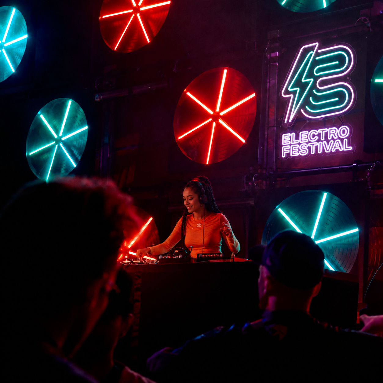 Electro Festival — Custom event neon installation